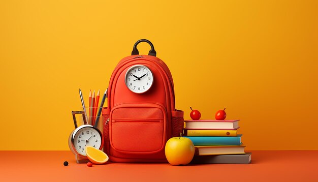 Back to school minimal school objects joyfull concept photography shoot