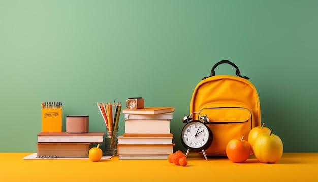 Back to school minimal school objects joyfull concept photography shoot