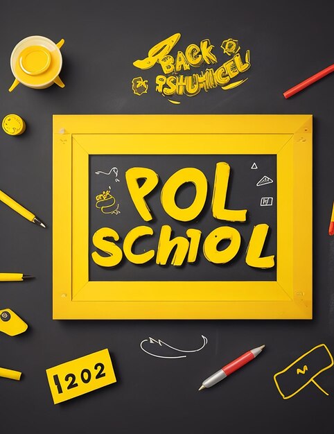 back to school sale design with chalkboard generative by Ai 02