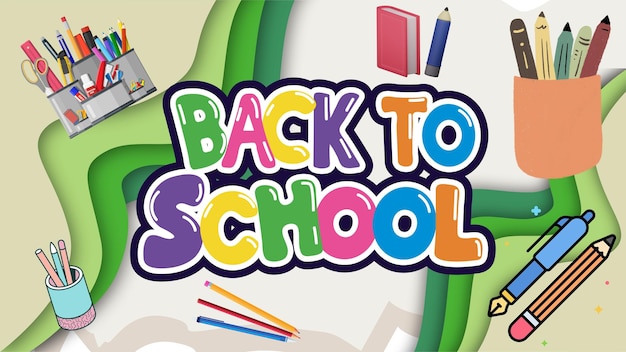 back to School Sale Poster Design Template