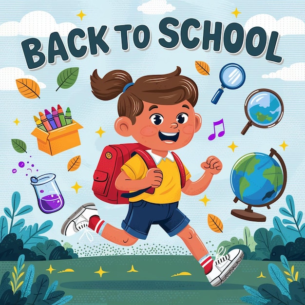 back to school social media post design