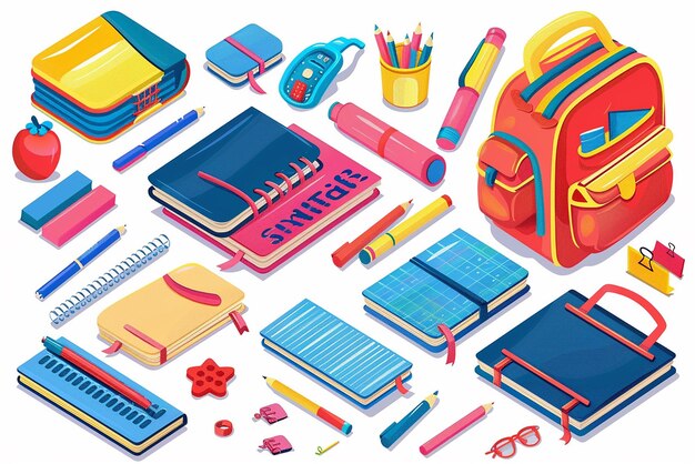 Photo back to school supplies sale with promotion and discount