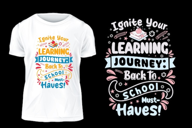 BACK TO SCHOOL VECTOR DESIGN T SHIRT DESIGN