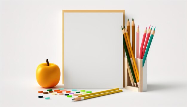 Back to school with school items and elements Online Learning study from home back to school flat design