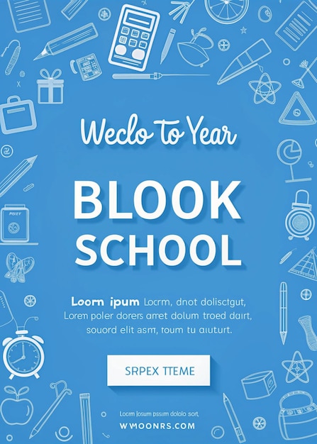 back to school with school supplies