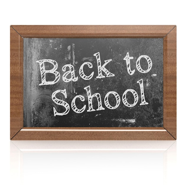 Back to school word on blackboard