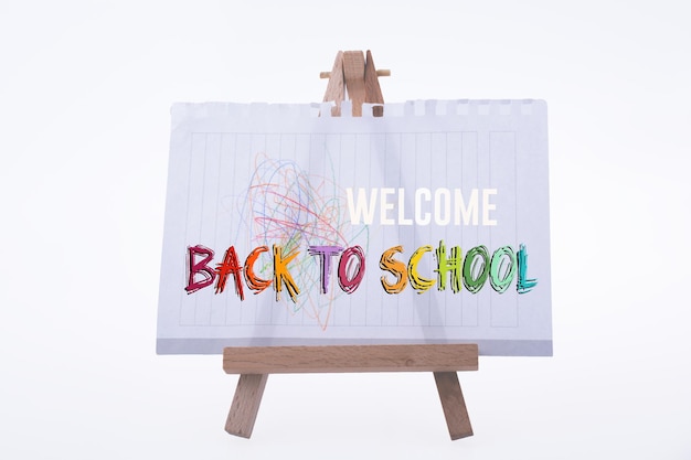 Back to school wording as educational concept