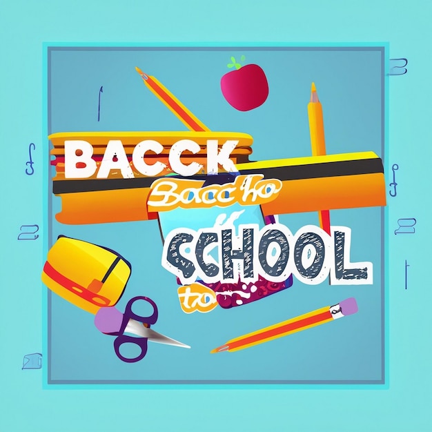 Foto back to school social media postontwerp ai generatief