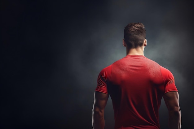 Back View of Athlete's Sports Performance Generative AI