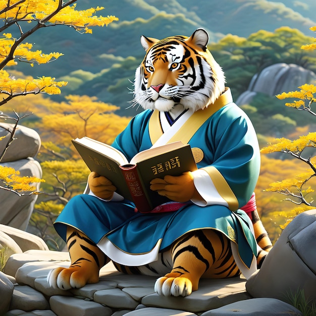 Back when the tiger still read a book Korean scenery was at its most picturesque It was a sight to