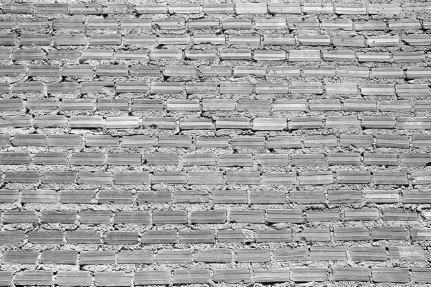 Photo back and white brick wall building