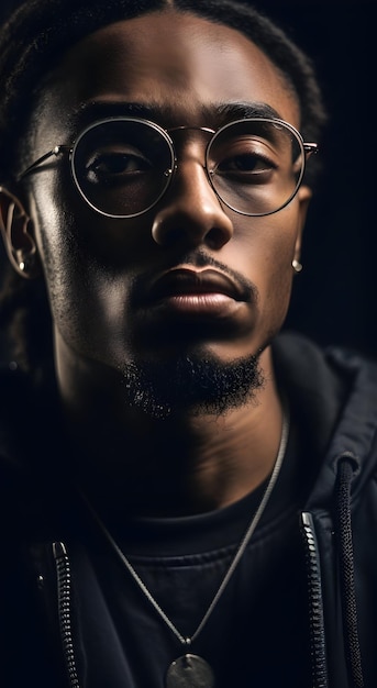 back and white portrait of a man isolated dark background