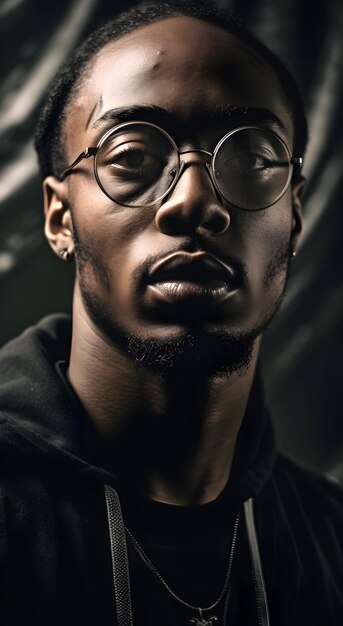 back and white portrait of a man isolated dark background