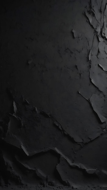 The backdrop of the black plaster wall surface