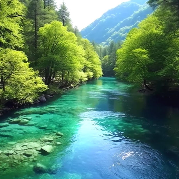 写真 川の背景