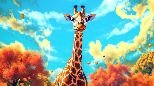 Foto sfondo per la giraffa