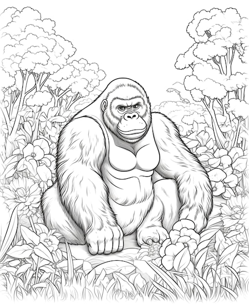 Photo backdrop for gorilla