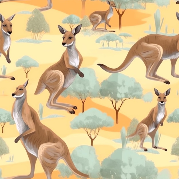 Photo backdrop for kangaroo