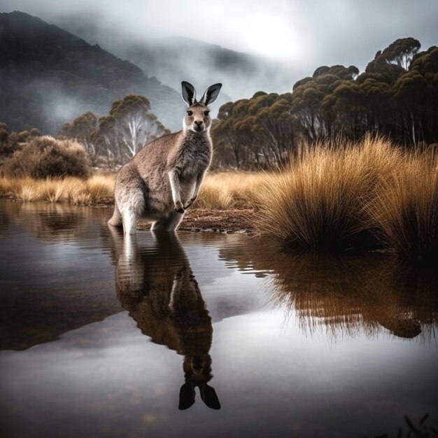 Photo backdrop for kangaroo