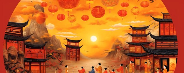 backdrop to the MidAutumn Festival