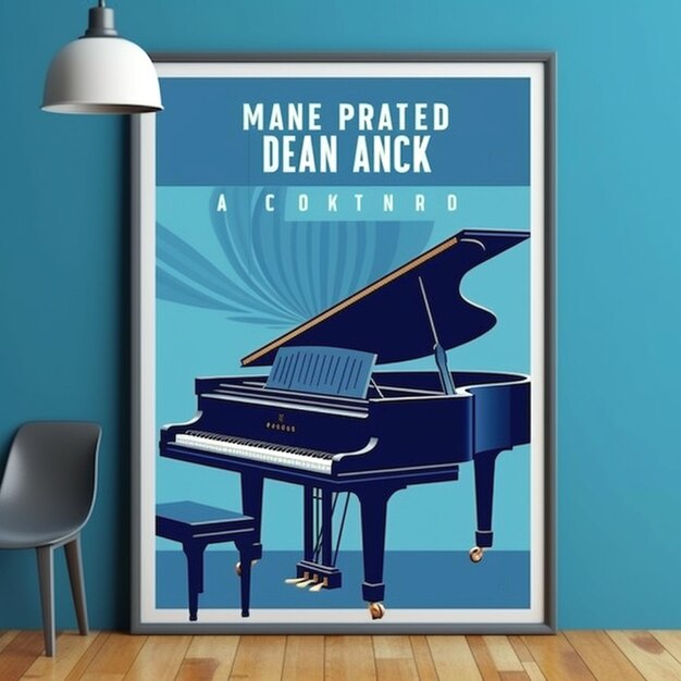 Photo backdrop for piano