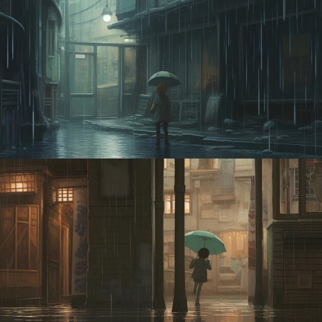 Photo backdrop in the style of makoto shinkai