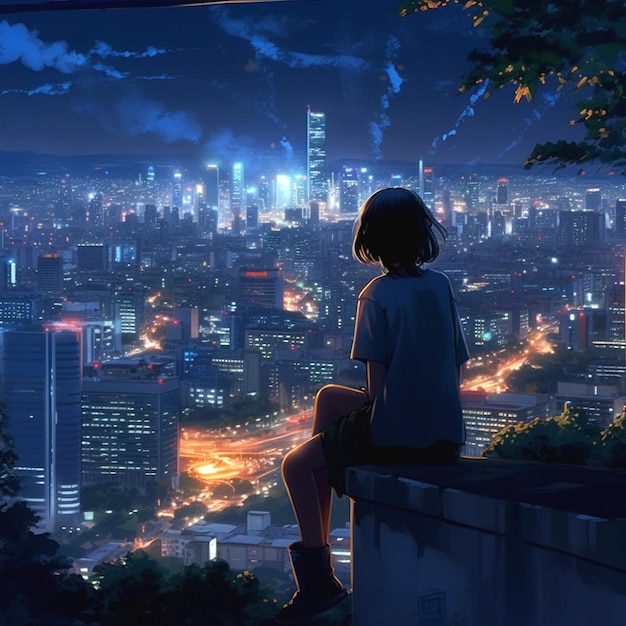 Premium AI Image | backdrop style reminiscent of Makoto Shinkai