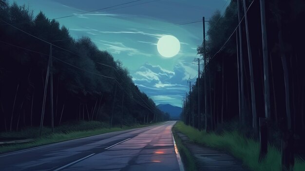 Photo backdrop style reminiscent of makoto shinkai