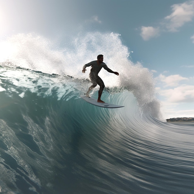 Photo backdrop for surfer