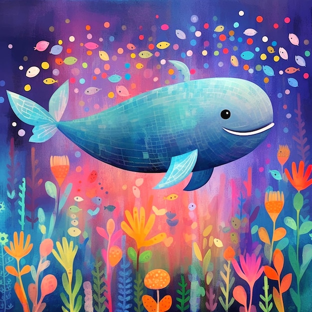 Premium AI Image | backdrop for whale