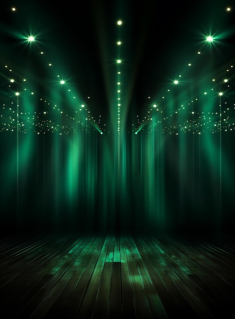 Backdrop With Illumination Of Green Spotlights For Flyers realistic image ultra hd high design