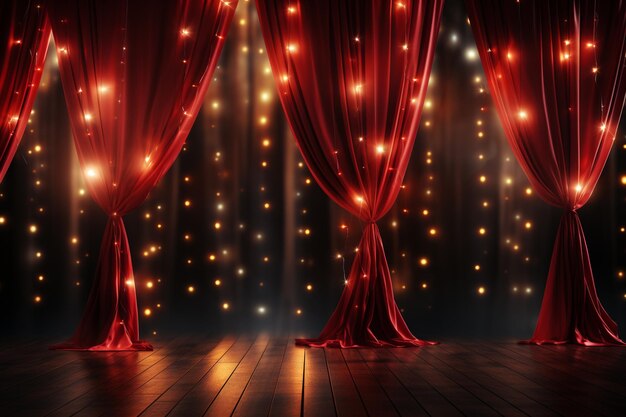 Backdrop With Illumination Of Red Spotlights For Flyers and Banners realistic image ultra hd high de