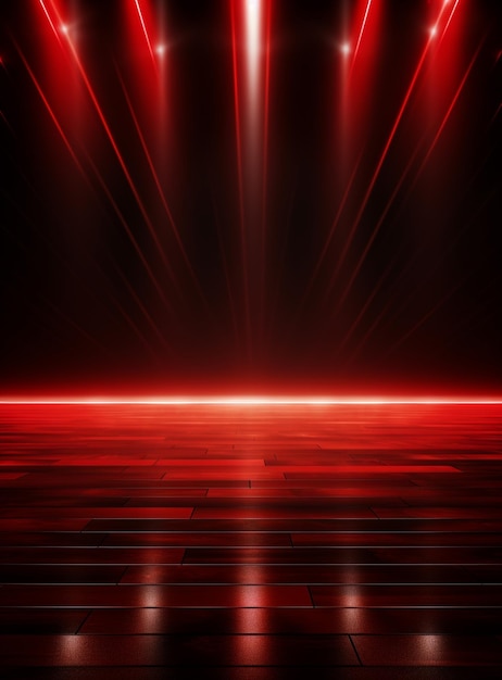 フライヤー用の赤いスポットライトの照明付きの背景 リアルな画像 ウルトラHDハイデザイン