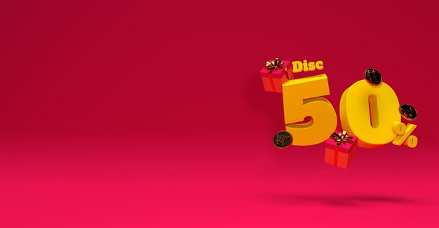 Foto sfondo 3d sconto 50 percento