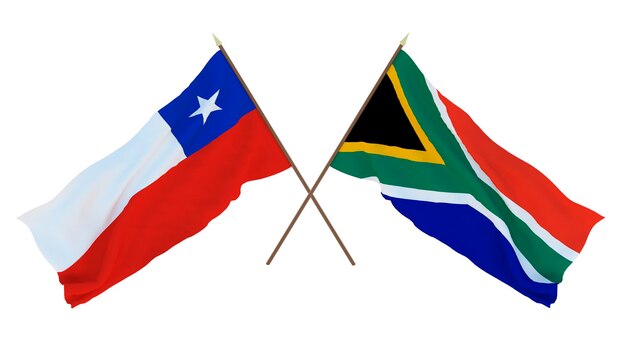 写真 背景 3 d レンダリング デザイナー イラストレーター国立独立記念日フラグ チリと南アフリカ