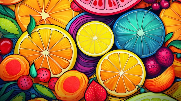 background abstract bright fruity