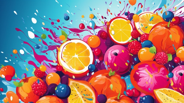 background abstract bright fruity