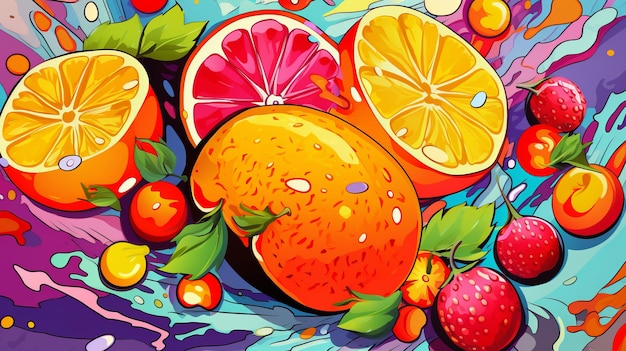 background abstract bright fruity