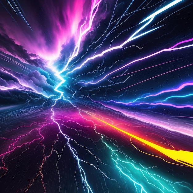 Photo background of abstract light and lightning