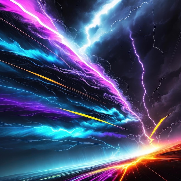 background of abstract light and lightning