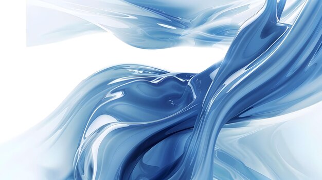 Background abstract liquid hyperrealist blue and white