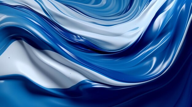 Background abstract liquid hyperrealist blue and white