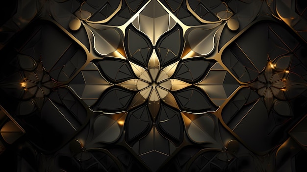 背景抽象的な豪華なデザインのバナーエレガントでモダンな金色のグラフィック光の形の壁紙