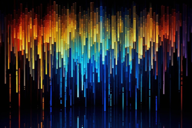 Background abstract pixel rain