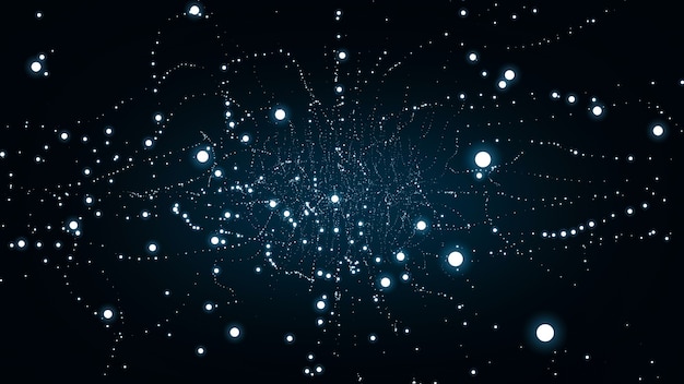 Background abstract spaces information, big data, stars blue deep.