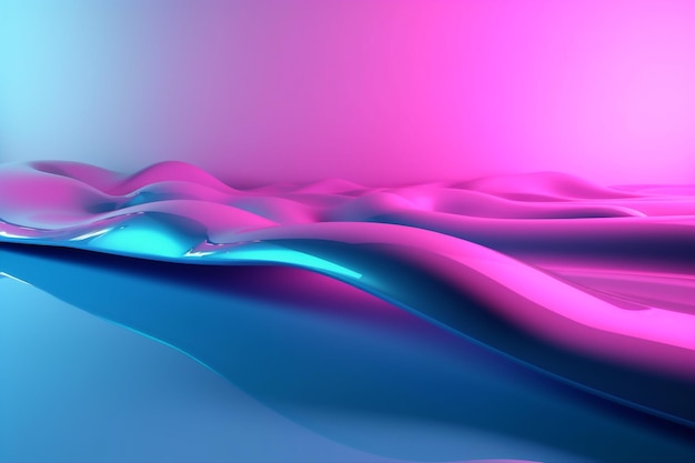 Background art design wave blank element red pink digital light banner line curve Generative AI