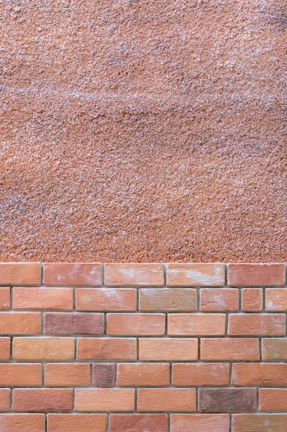 Background of Artificial Polyurethane Brick wall and Foam Cement wall in separate layer