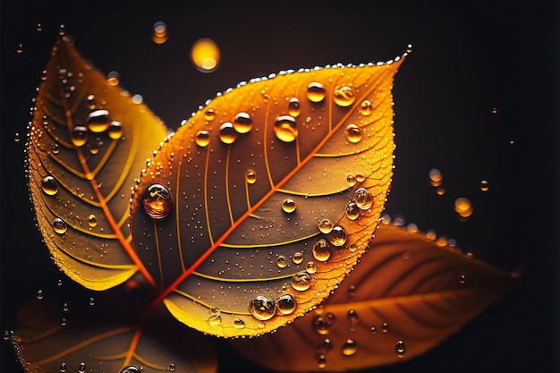 Photo background autumn colorful leaves