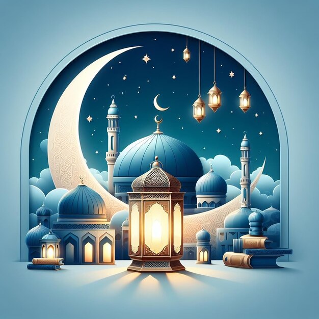 Background banner for Ramadan Kareem greeting cards and Islamic holiday cards