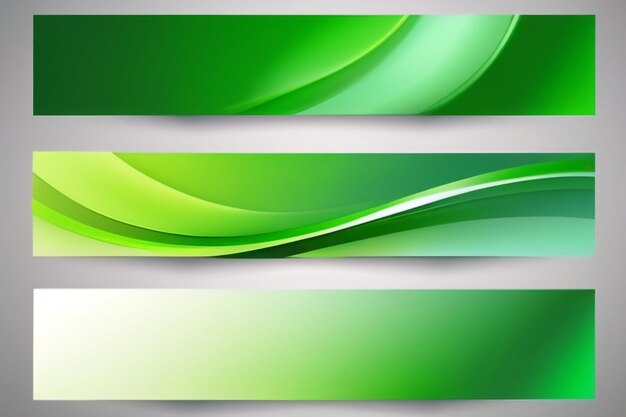 background banners full of colors bright green gradations